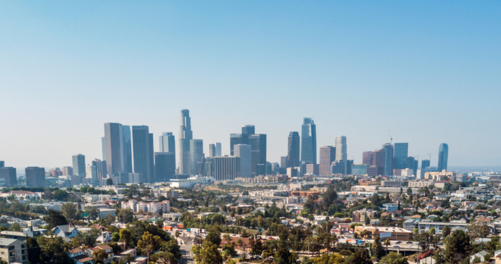Los Angeles - Echo Park Drone View